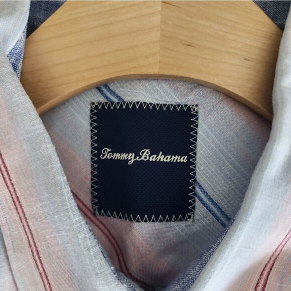 Tommy Bahama shirt linen blend long sleeve button down shirt - Picture 8 of 11